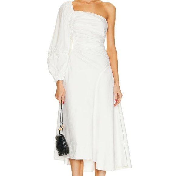 ULLA JOHNSON Fiorella Dress in Cowrie - 4 - Picture 2 of 11